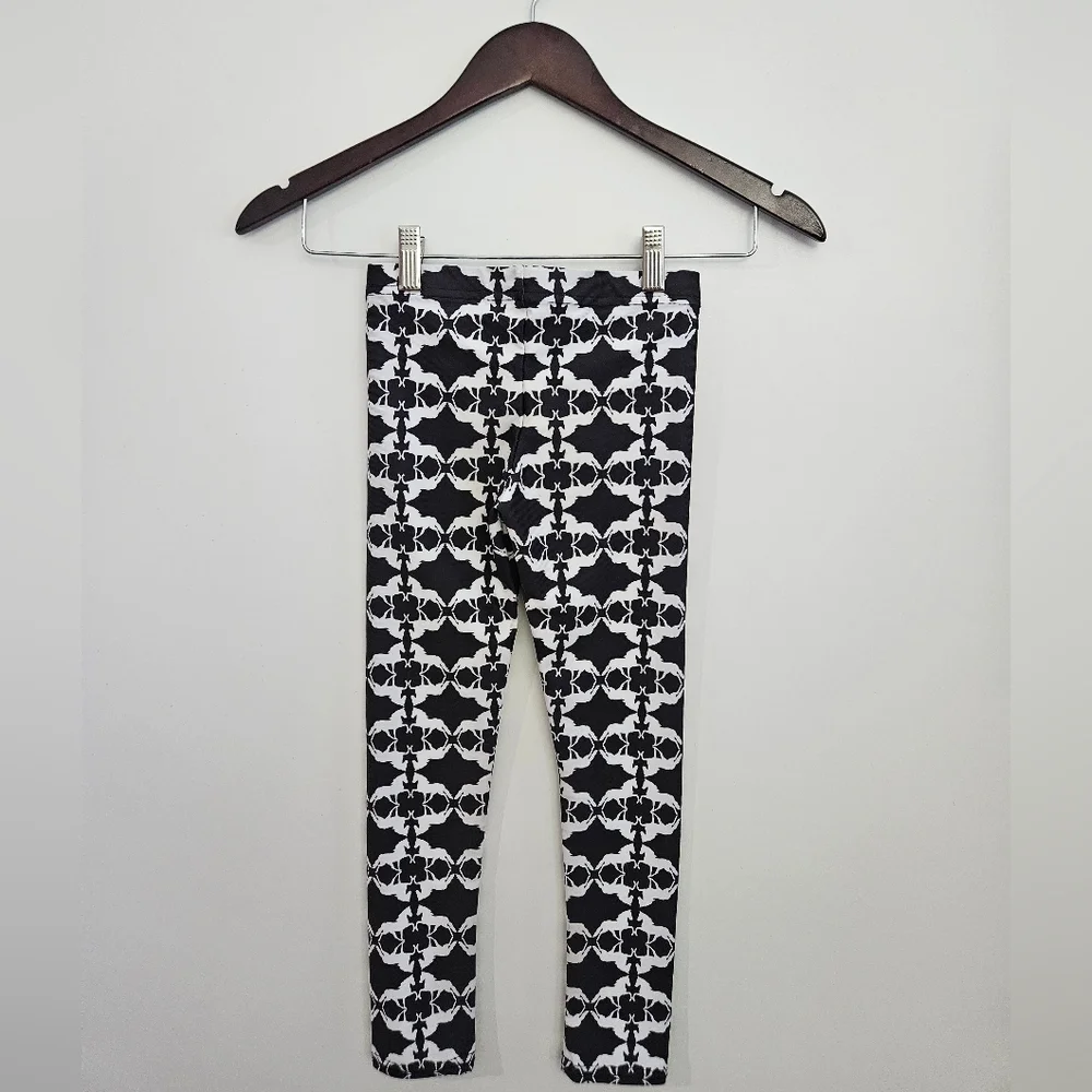 Forza Cavallo Kids Eco-Poly Leggings Monochrome‎ Equestrian Print Size 6/8